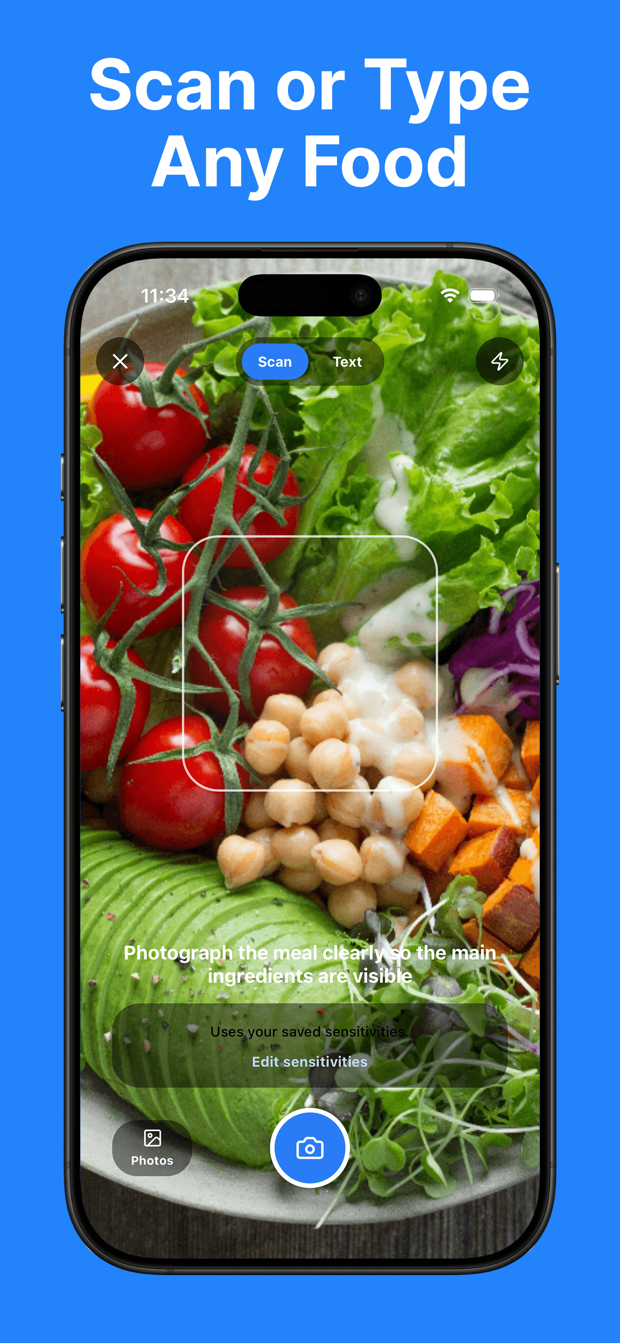 Low FODMAP Food Scanner scan or type food screenshot